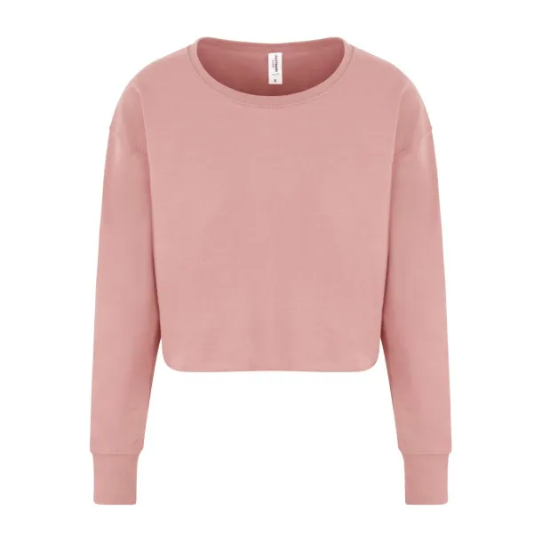  WOMEN'S CROPPED SWEAT - Just Hoods Dusty Pink