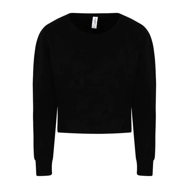  WOMEN'S CROPPED SWEAT - Just Hoods Black