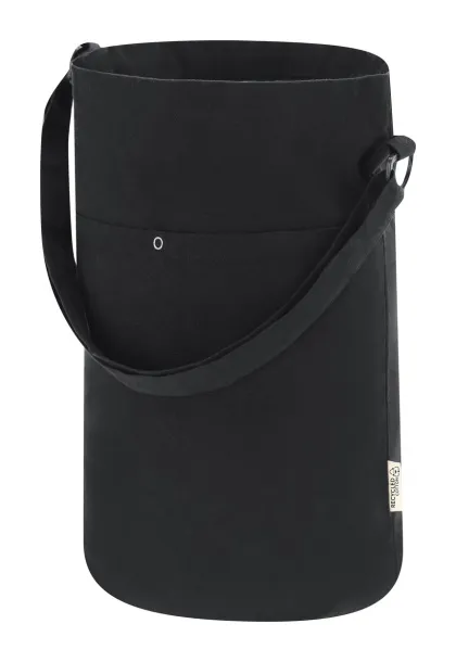 Harkal recycled cotton shoulder bag Black