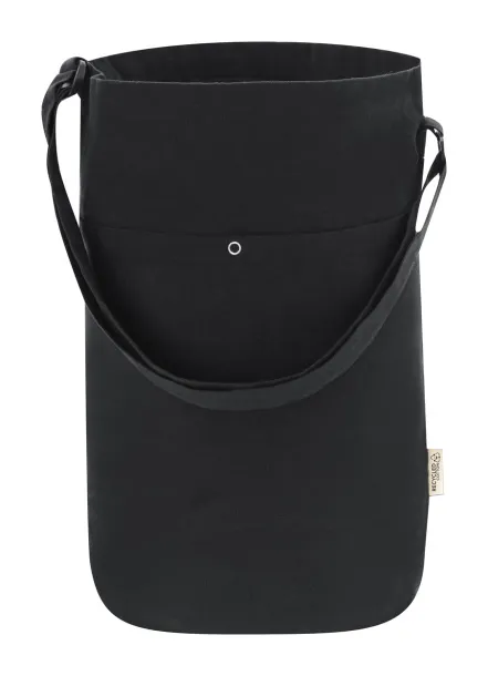 Harkal recycled cotton shoulder bag Black