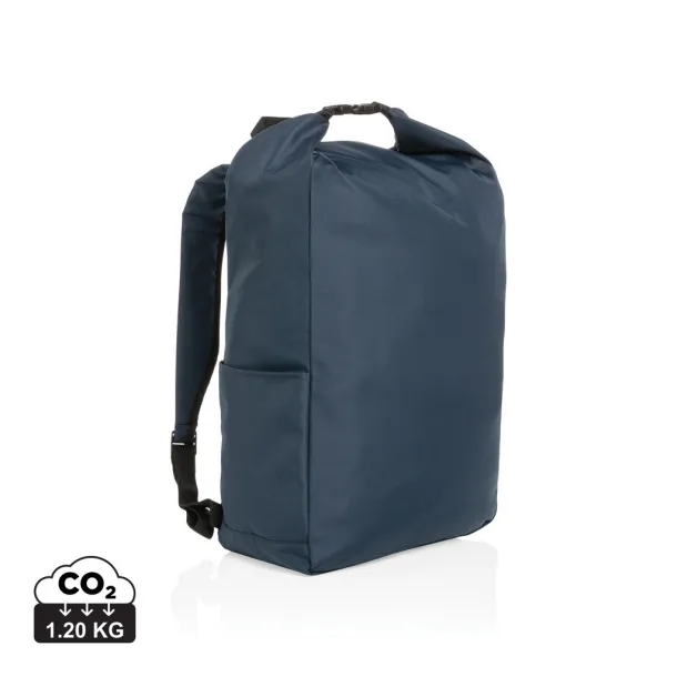  Impact AWARE™ RPET lightweight rolltop backpack - XD Collection Navy Blue 