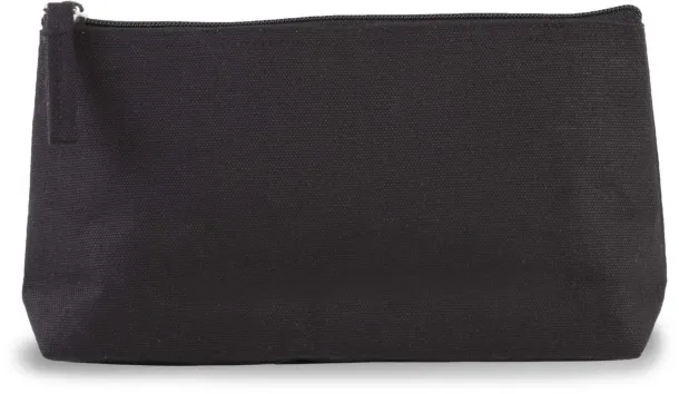  COTTON CANVAS TOILETRY BAG - 310 g/m² - Kimood Black