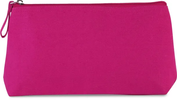  COTTON CANVAS TOILETRY BAG - 310 g/m² - Kimood Fuchsia