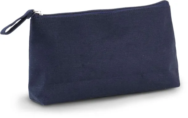  COTTON CANVAS TOILETRY BAG - 310 g/m² - Kimood Midnight Blue