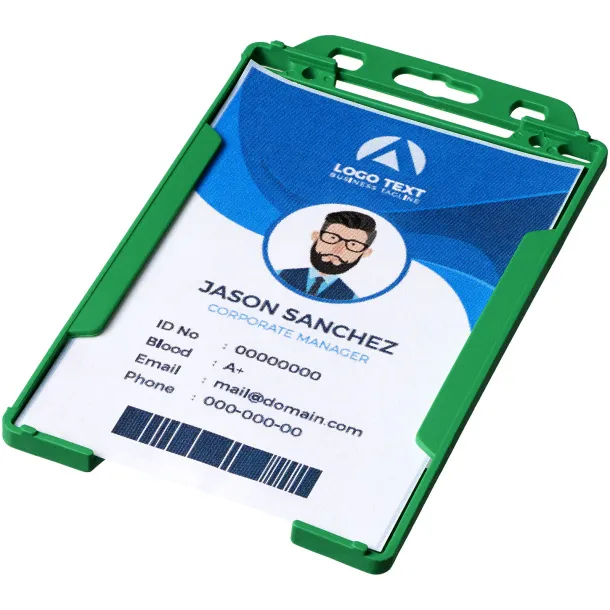 Pierre transparent badge holder Green