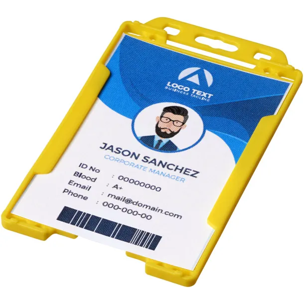 Pierre transparent badge holder Yellow