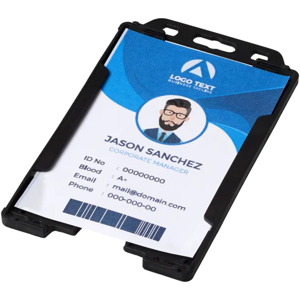Pierre transparent badge holder Solid black