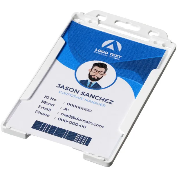 Pierre transparent badge holder White