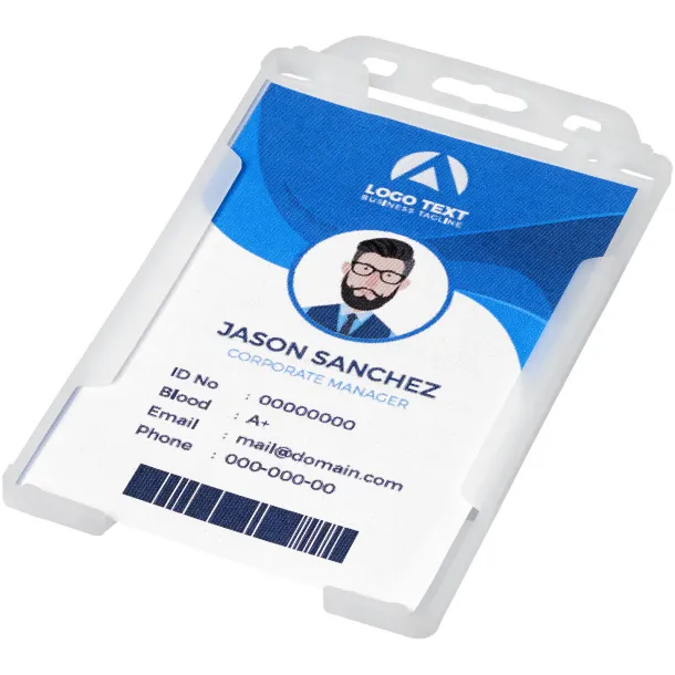 Pierre transparent badge holder Frosted white