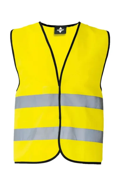 "WOLFSBURG" SAFETY VEST - BLACK HEM - Korntex Yellow