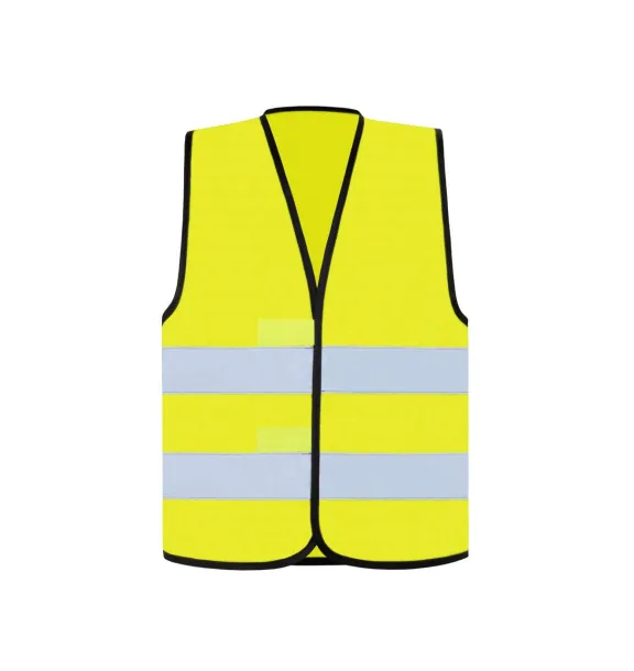 "WOLFSBURG" SAFETY VEST - BLACK HEM - Korntex Yellow