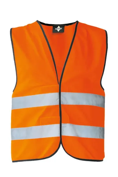 "WOLFSBURG" SAFETY VEST - BLACK HEM - Korntex Narančasta