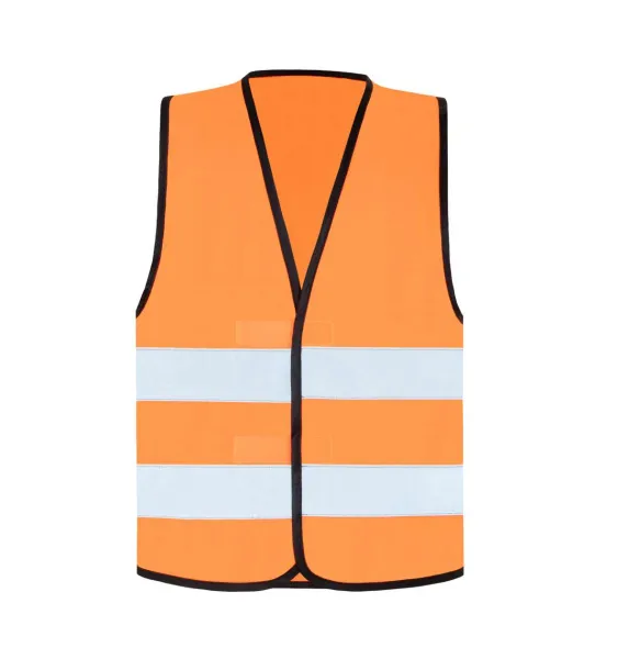 "WOLFSBURG" SAFETY VEST - BLACK HEM - Korntex Orange