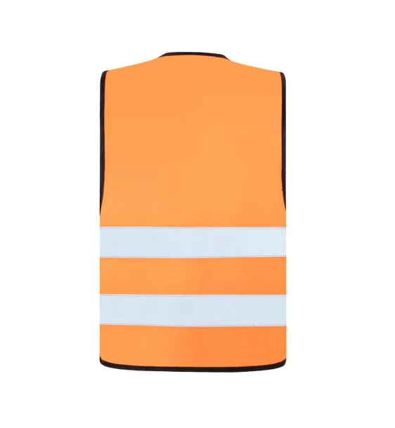 "WOLFSBURG" SAFETY VEST - BLACK HEM - Korntex Orange