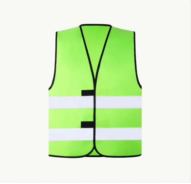 "WOLFSBURG" SAFETY VEST - BLACK HEM - Korntex Neon Green