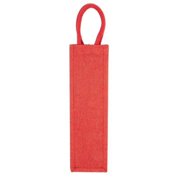  Jute bottle bag red