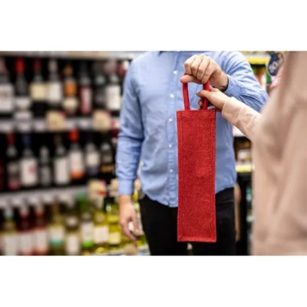  Jute bottle bag Crvena