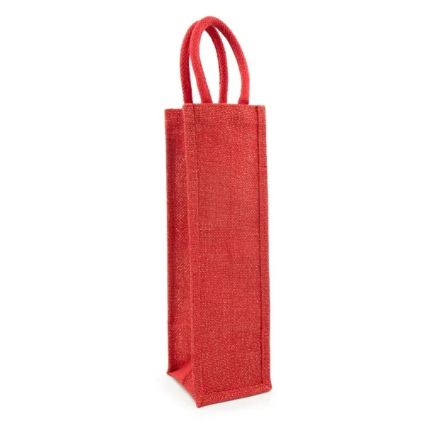  Jute bottle bag red