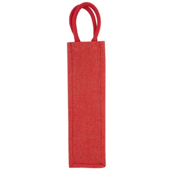  Jute bottle bag red