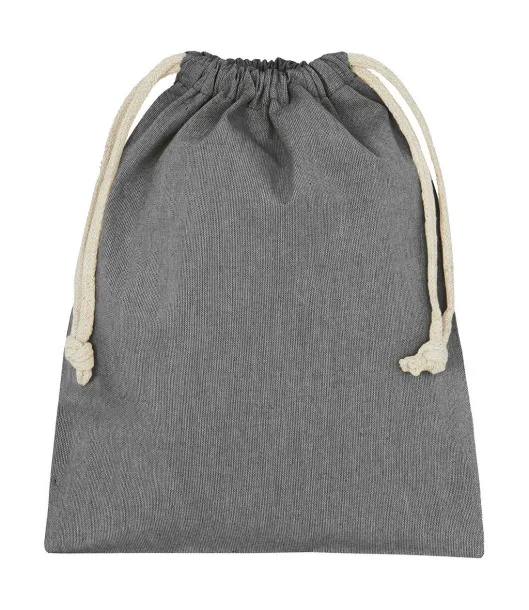  Vrećica s vezicama od recikliranog pamuka i poliestera - SG Accessories - BAGS Black Heather