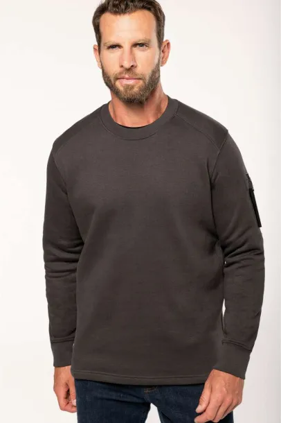  SET-IN SLEEVE SWEATSHIRT - Designed To Work Tamno siva