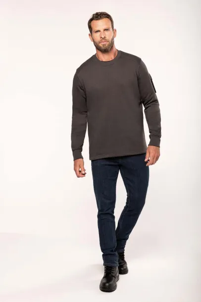  SET-IN SLEEVE SWEATSHIRT - Designed To Work Tamno siva