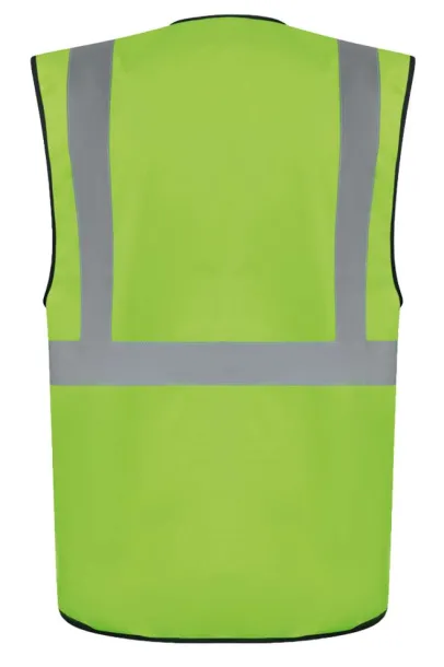  COMFORT EXECUTIVE SAFETY VEST \"HAMBURG\" - MULTIFUNCTIONAL WITH POCKETS - Korntex Neon Green