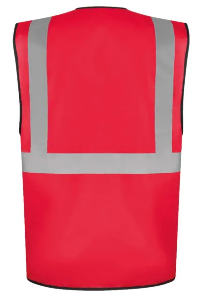  COMFORT EXECUTIVE SAFETY VEST \"HAMBURG\" - MULTIFUNCTIONAL WITH POCKETS - Korntex Red