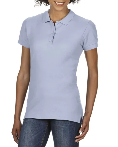  PREMIUM COTTON® LADIES' DOUBLE PIQUÉ POLO - Gildan Light Blue