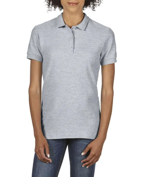  PREMIUM COTTON® LADIES' DOUBLE PIQUÉ POLO - Gildan Ideal Oxford Grey