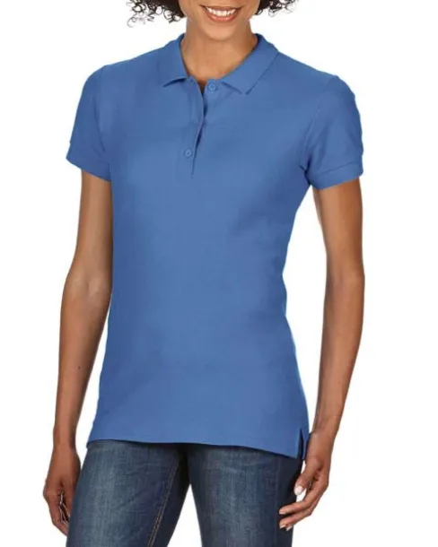  PREMIUM COTTON® LADIES' DOUBLE PIQUÉ POLO - Gildan Flo Blue