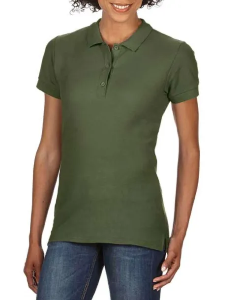  PREMIUM COTTON® LADIES' DOUBLE PIQUÉ POLO - Gildan Military Green