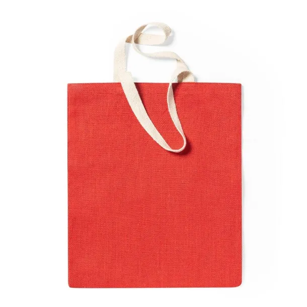  Jute shopping bag red