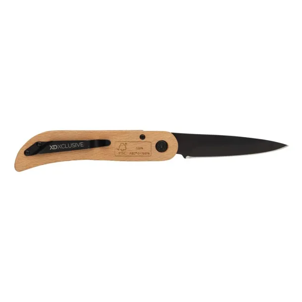  Nemus FSC® Luxury Wooden knife with lock - XD Xclusive Brown 