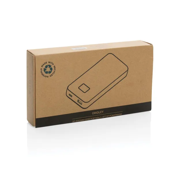  Gridley laptop prijenosna baterija od RCS rplastike - 65 W, 20 000 mAh - XD Collection Crna