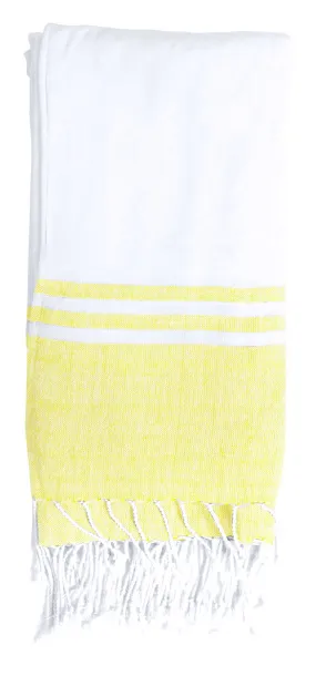 Minerva beach towel Yellow White