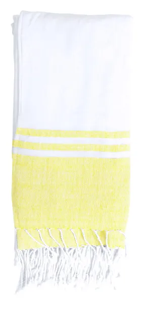 Minerva beach towel Yellow White