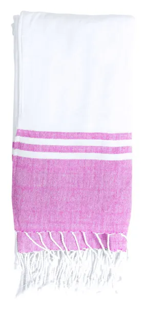 Minerva beach towel Pink White