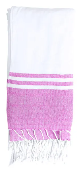 Minerva beach towel Pink White