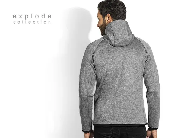COOPER Unisex mélange hoodie, 280 g/m2 - EXPLODE Pepeljasto siva