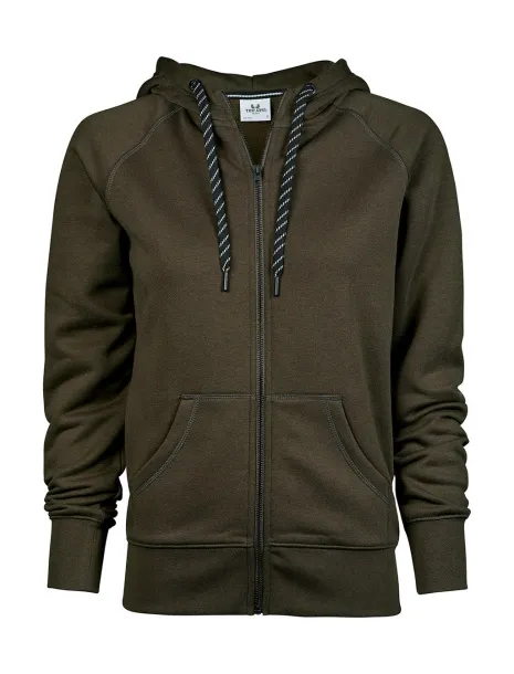  Ženski hoodie s patentnim zatvaračem - Tee Jays Dark Olive