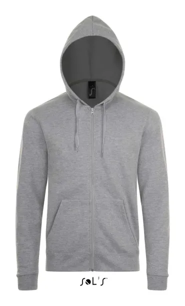 SOL'S STONE Unisex hoodica s patentom, 260 g/m2 - SOL'S Grey Melange