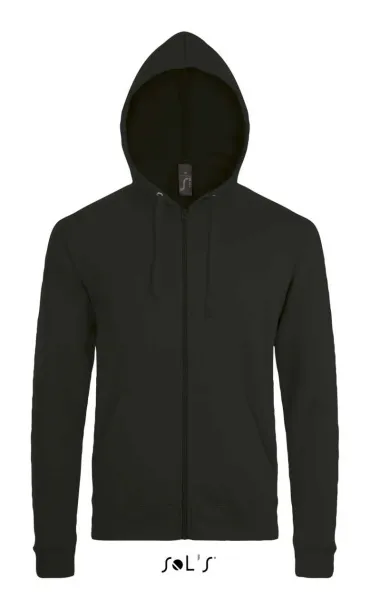 SOL'S STONE Unisex hoodica s patentom, 260 g/m2 - SOL'S Crna