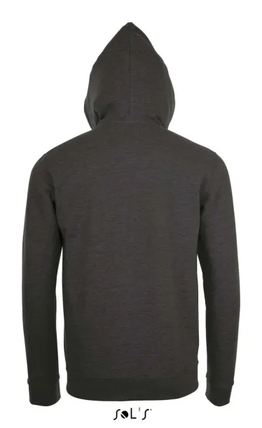 SOL'S STONE Unisex hoodica s patentom, 260 g/m2 - SOL'S Charcoal Melange