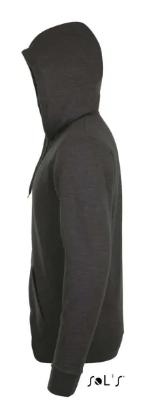 SOL'S STONE Unisex hoodica s patentom, 260 g/m2 - SOL'S Charcoal Melange