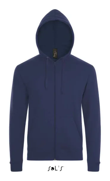 SOL'S STONE Unisex hoodica s patentom, 260 g/m2 - SOL'S French Navy
