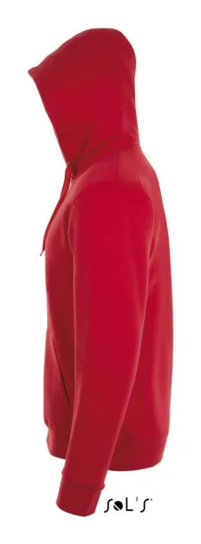 SOL'S STONE Unisex hoodica s patentom, 260 g/m2 - SOL'S Crvena