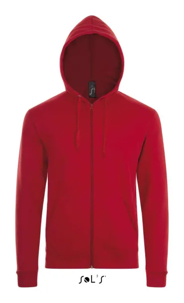 SOL'S STONE Unisex hoodica s patentom, 260 g/m2 - SOL'S Crvena