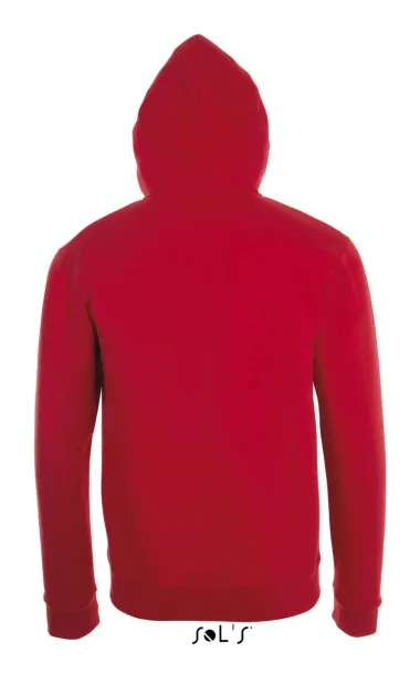SOL'S STONE Unisex hoodica s patentom, 260 g/m2 - SOL'S Crvena