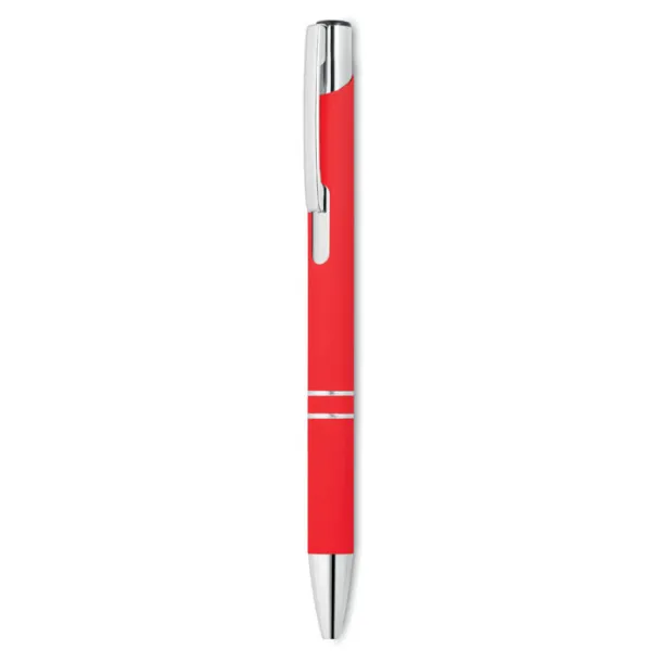 AOSTA Ball pen in rubberised finish Red